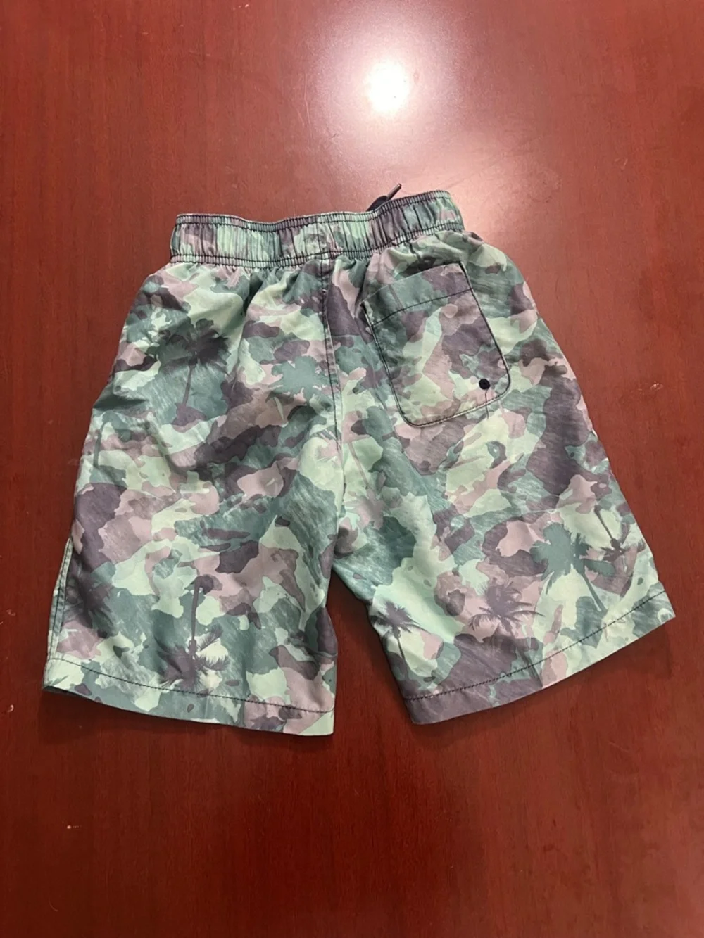 Speedo Green Camouflage Swim Trunks